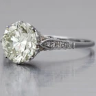 Antique Style 3.CT Round Lab Created Diamond Milgrain Engagement Ring 925 Silver