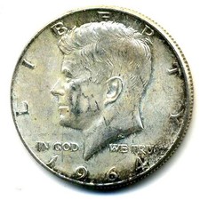 SILVER 1964 P KENNEDY HALF DOLLAR 90% SILVER J.F K NICE SCARCE 50 CENT COIN#7762