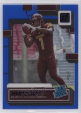 2022 Panini Clearly Donruss Rated Rookie Blue 90/99 Jahan Dotson #60 12ty