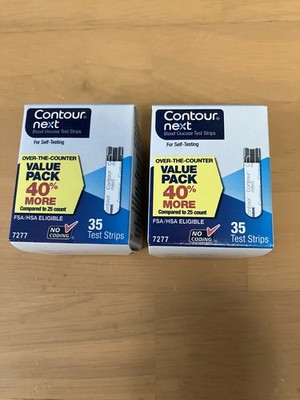 2-Pack Contour 7277 Glucose Blood Test Strips - 80 Total Count