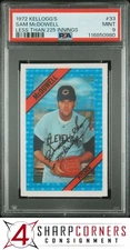 1972 KELLOGG'S #33 SAM McDOWELL LESS THAN 225 INNINGS PSA 9