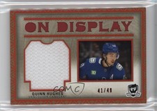 2022-23 Upper Deck The Cup On Display Jersey 41/49 Quinn Hughes #OD-QH 2oh