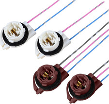 4PCS 3156 3157 Pre-Wired Harness Sockets Car LED Bulb Pigtail Connectors fo...