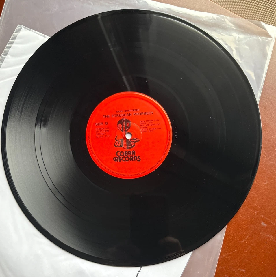 Dark Quarterer – The Etruscan Prophecy - Cobra Records CR 011 - 1988 LP 1STPRESS - Image 4 of 4