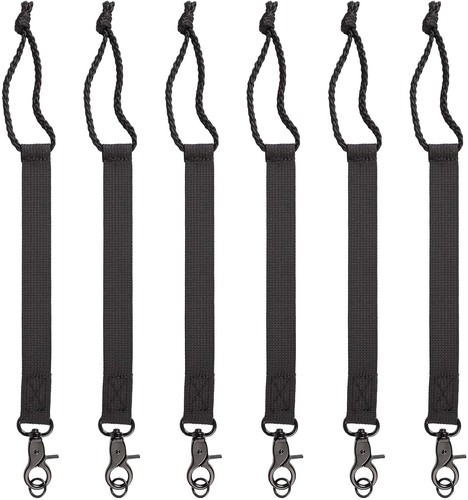 6pcs Snowboard Leashes, 13 Inch Long Binding Straps Medium, black | eBay