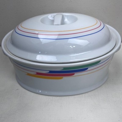 Studio Nova Ultra Ceram Bake Serve Dish UP024 Hi Fi Japan Oval Casserole Lid