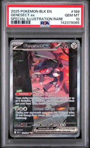 Pokemon Genesect ex Black Bolt Special Illustration Rare #169 PSA 10 Gem Mint