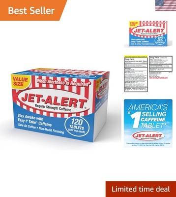 Fast Acting 100 MG Caffeine Tabs (120 Count) - Easy & Safe Energy Management