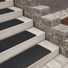 MBIGM 8-Pack 24" X 6" Pre-Cut Stair Treads 80 Grit Non-Slip X 30", Black