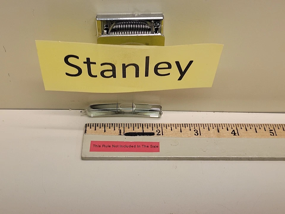 Stanley Level 2" Bent Vial Glass Level Vial Proved #208 NOS USA - Image 3 of 4