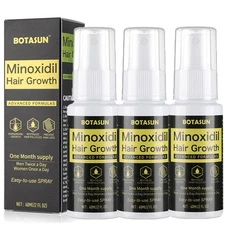 3 PACK 5% Minoxidil Hair Growth Spray for Men Hair Loss Treatment 3 Month Supply