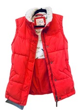 Girls H M L.O.G.G. Coral Colored Puffer Vest Size 13-14 Great Condition Warm