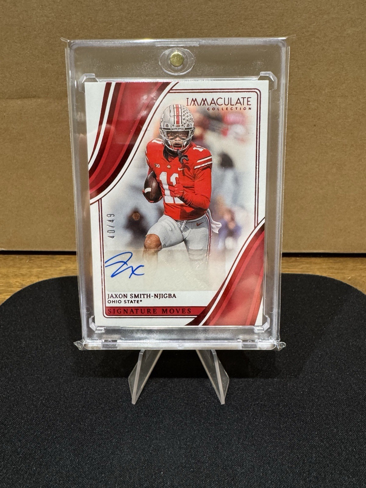 Jaxon Smith-Njigba Panini Immaculate Collection Collegiate Signature Moves #SMJSN Base