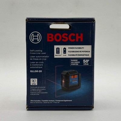 New Bosch GLL50-20 3V Self-Leveling Cross-Line Laser