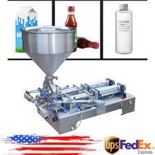 800W Double Head Liquid Paste Filling Machine Horizontal Pneumatic 50-500ml