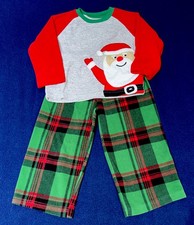 Carter s Santa Toddler 3T Fleece 2 Piece Pajama Set EUC