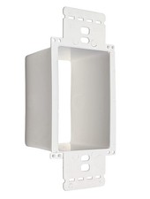 Electrical Power Outlet Box Extender Kit Heavy Duty Plastic White 1 Gang