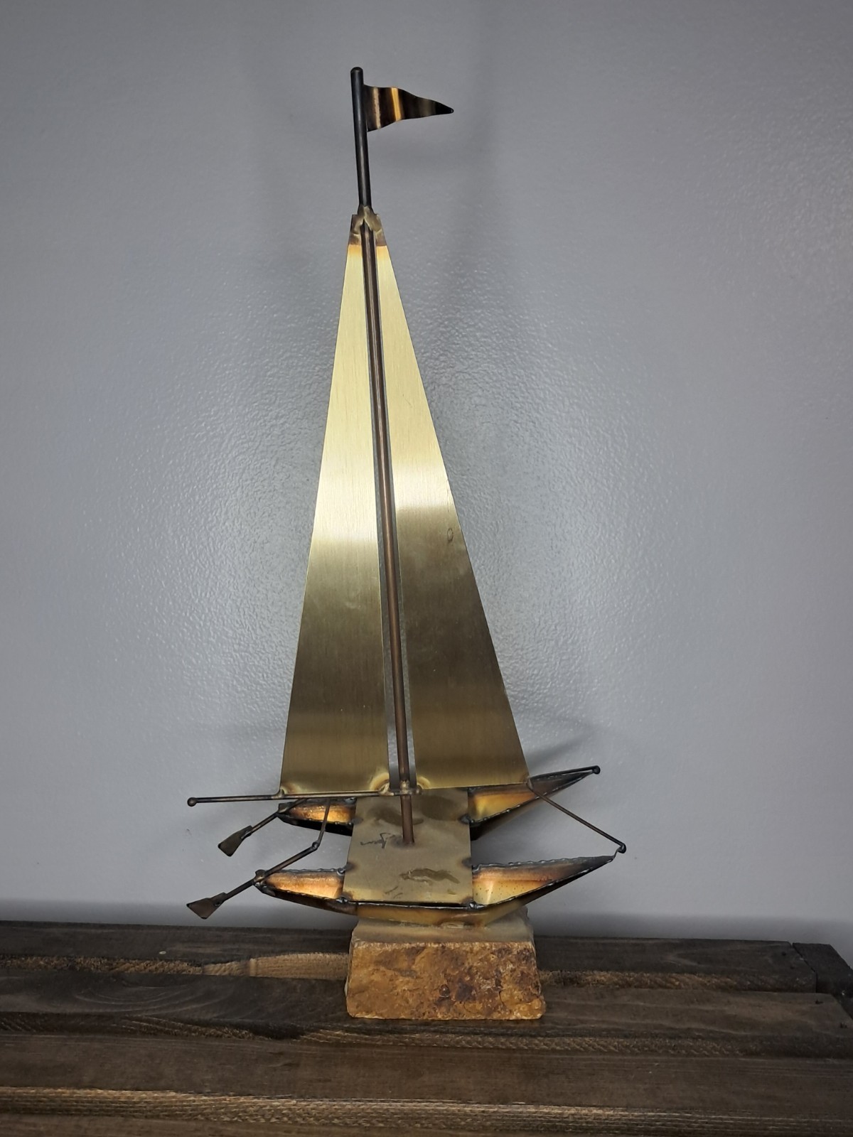 Hand Made Metal Sailboat