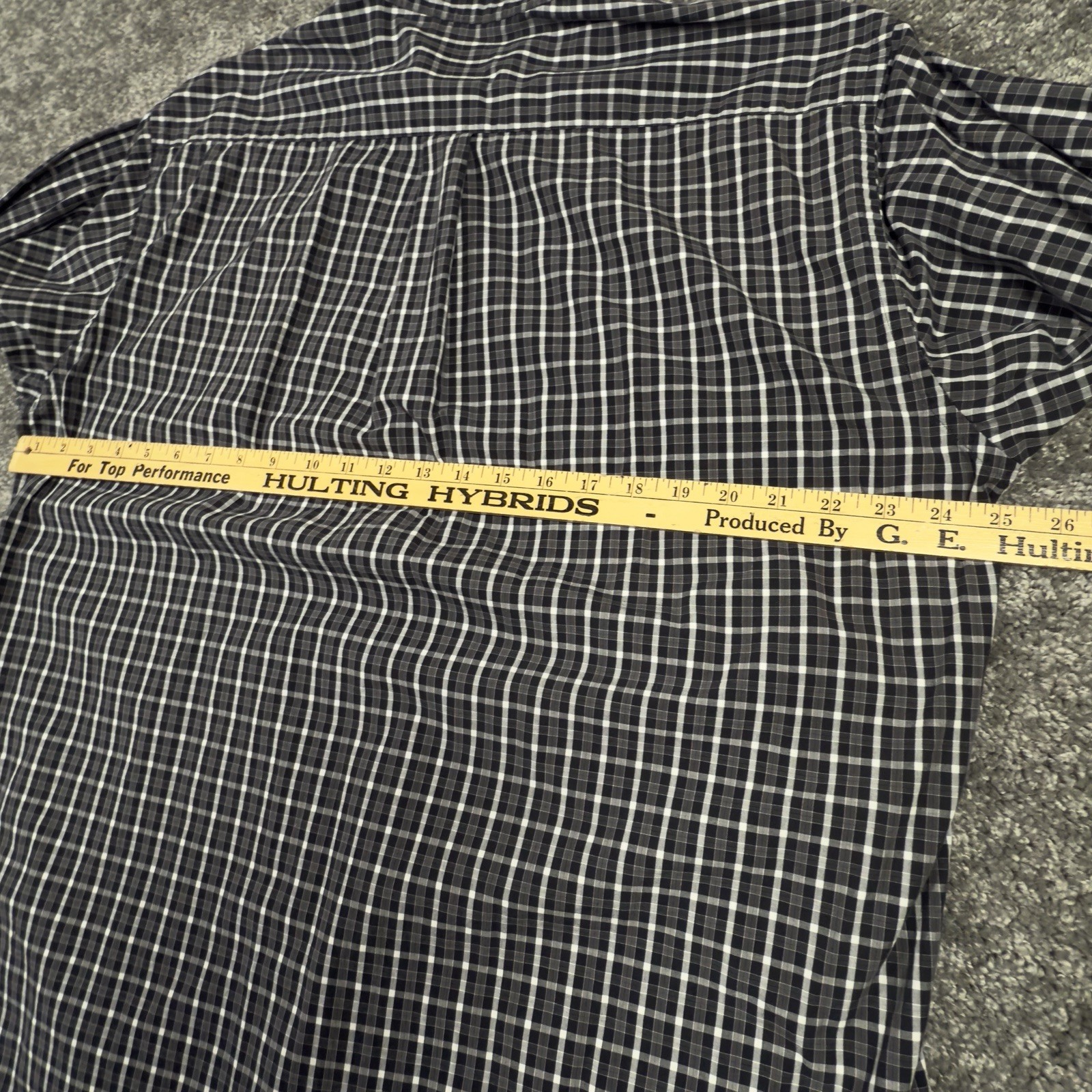 Brooks Brothers 346 Shirt Men’s Large Black Gray Plaid  L/S Button Up Down thumbnail 6