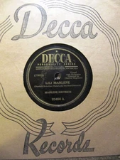 1945 Marlene DIETRICH LILI MARLEEN W War II GERMAN Soldier's Song SYMPHONY Decca
