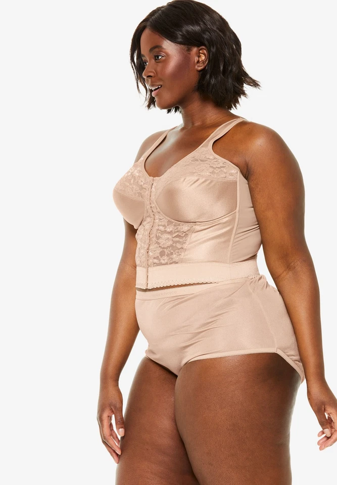 Comfort Choice Women's Plus Size Easy Enhancer Wireless Longline Posture Bra - Image 3 of 4