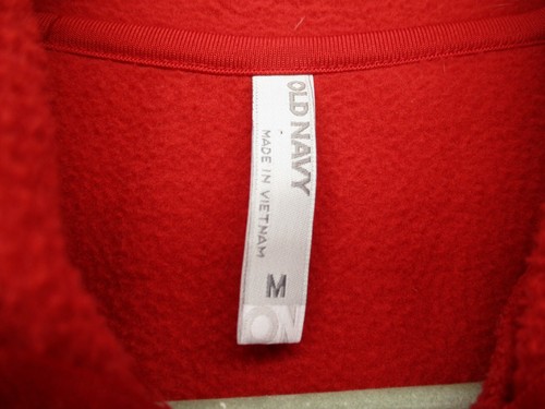 Old Navy Sleeveless Fleece Sweatshirt Vest Women's Medium Red Polyester - Picture 5 of 9