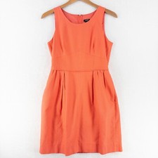 J. Crew Dress Womens 4 Peach/Pink Sleeveless Pockets Zip Back Sheath