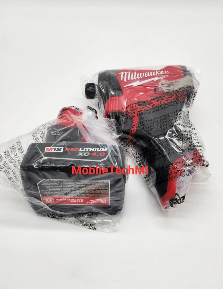 Driver de impacto hexagonal Milwaukee 3453-20 M12 FUEL 1/4" + bateria XC4.0 4.0Ah NOVA GEN3 - Imagem 2 de 4