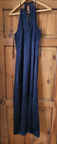 Monsoon Sequined Dress Women's Long Navy Evening/Wedding Size 12 - Picture 2 of 9
