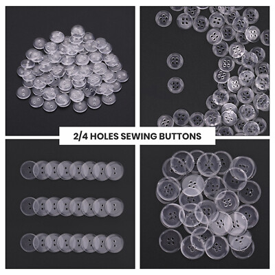 Klare und verschiedene Knöpfe 2/4 Löcher zum Nähen 10/15/20 mm Kissen Handtaschen