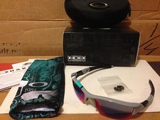 NEW OAKLEY FLAK JACKET XLJ - 30 YEARS SPORT- FOG / RED IRIDIUM LENS, 26-263