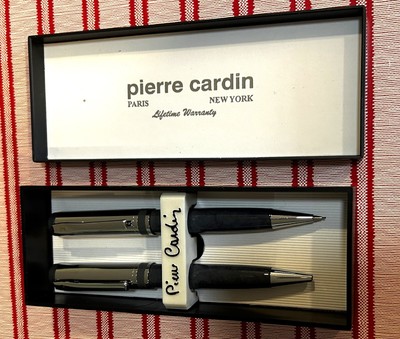 Pierre Cardin Pen And Pencil Set Vintage Gray Heavy Barrel In Box