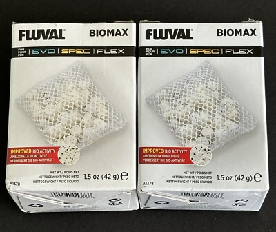 2x Fluval SPEC Fish Tank Water Aquarium Biomax Stage 3 Biological Filter 1.5 Oz