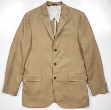 J.CREW NWOT MENS 42 L BLAZER JACKET COAT LUXURY 100 IRISH LINEN BEIGE KHAKI LUX