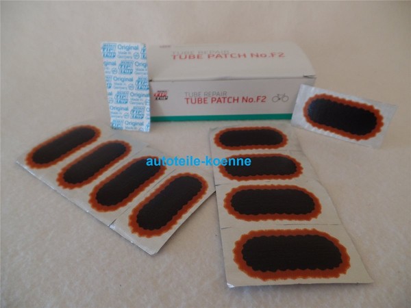 10X Schlauchflicken F2 50X25 Mm Rotrand Fahrrad Zweirad Rema Tip Top-image