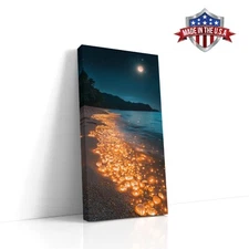 Footsteps in Fire and Foam Wall Art, Canvas Print Home Decor, Wall Decor Poster