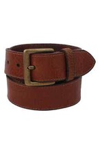 Frye L3216 Mens Cognac 38 mm Bowery Panel Stitched Loop Detail Belt Size 32