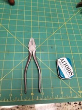 Vintage Craftsman 6 1/2" Vanadium Linemans Pliers Circle C Diamond Grip Handles