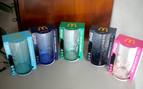 5 Stck. Mc. Donalds Coca Cola Gläser, Limitierte Edition 2024