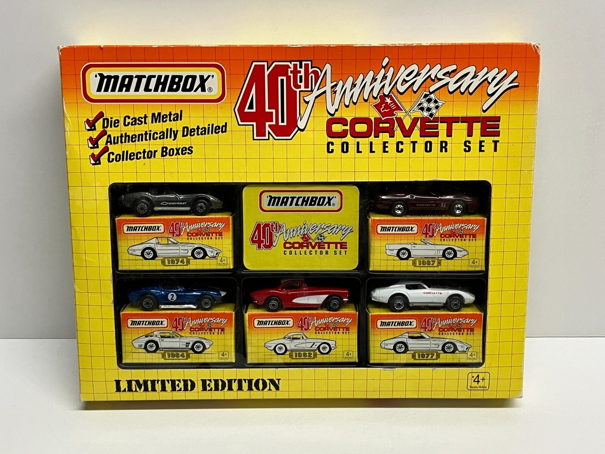 1993 Mattel Matchbox 40th Anniversary Corvette Collector Set for