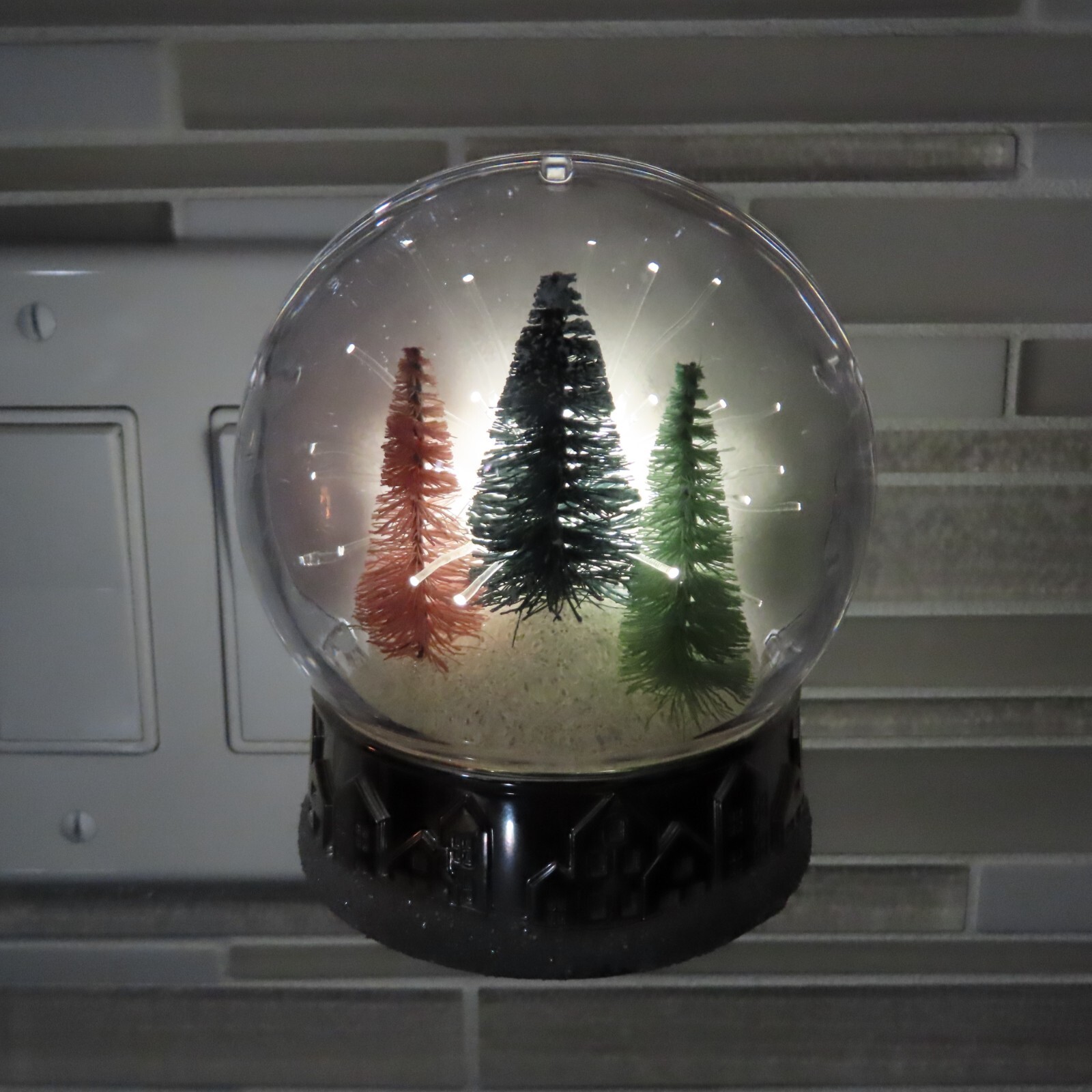Bath & Body Works Christmas Tree Snow Globe Wallflower Nightlight-image