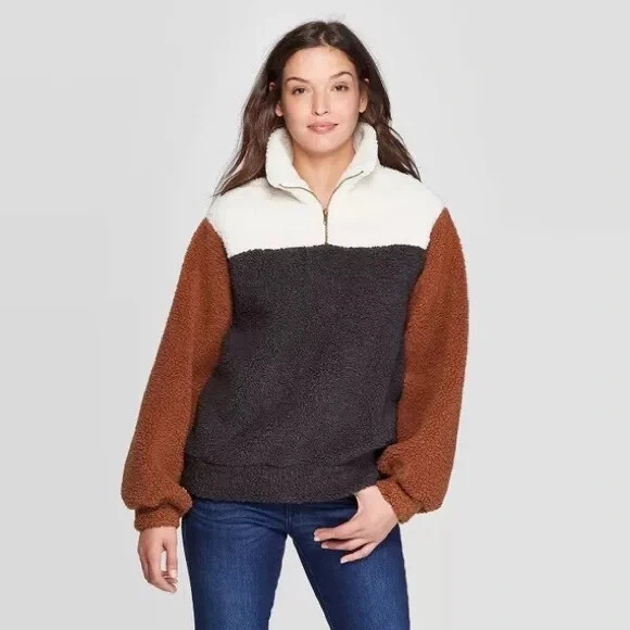 Brown hotsell sherpa sweater