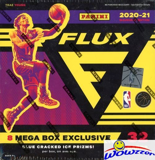 2020/21 Panini Flux Basketball Factory Sealed MEGA BOX-BLUE CRACKED ICE PRIZMS!