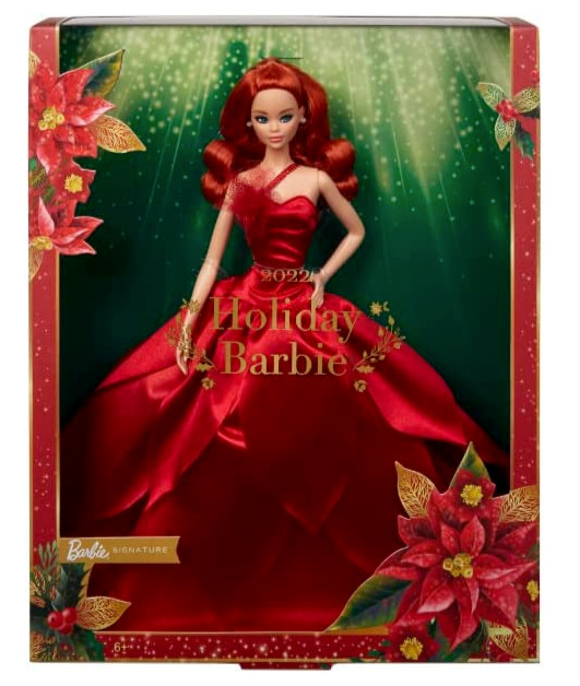 Mattel Barbie Doll Signature 2022 Holiday Collectible Doll with Red Hair