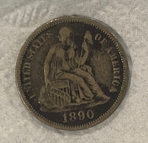 1890 SEATED LIBERTY DIME