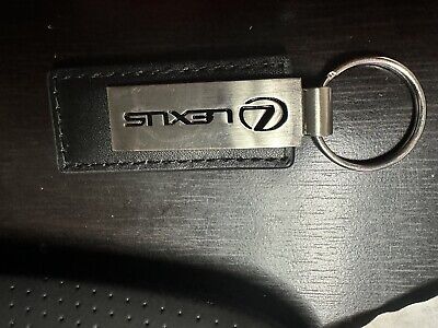 OEM Genuine Lexus Silver Keyring Key Chain Leather Stainless OEM Genuine Lexus Silver Keyring Key Chain Leather Stainless