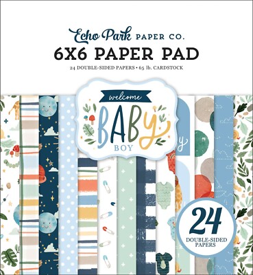 Echo Park Paper WELCOME BABY BOY 6x6 Scrapbook Paper Cardstock Pad