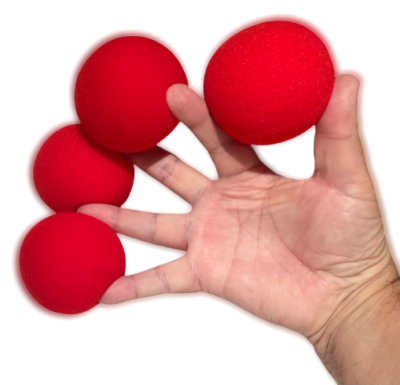 Doowops 1set Small Sponge Brother with 4pcs Sponge Balls Magic Tricks Stage Street Illusion,Gimmick Accessories Props Funny,Mentalism