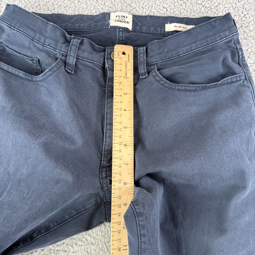 Flint Tinder 365 Pants Mens 30x32 Blue Straight Slim 5 Pocket Travel Huckberry
