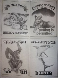 Vtg Tri Chem Picture to Paint Felt Poster #8155 Teen Posters  4 with Chart 